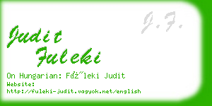 judit fuleki business card